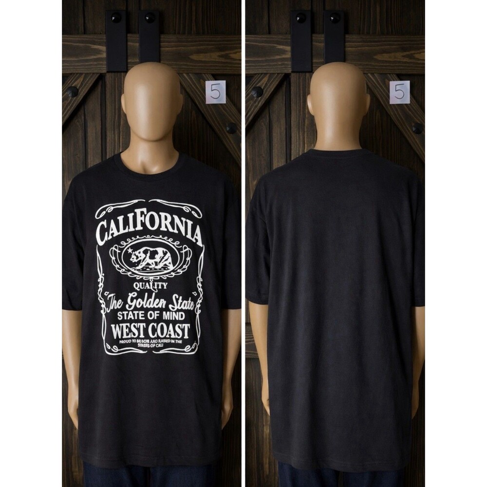 HIS California West Coast Black 3XL Men's Short Sleeve Graphic T-Shirt